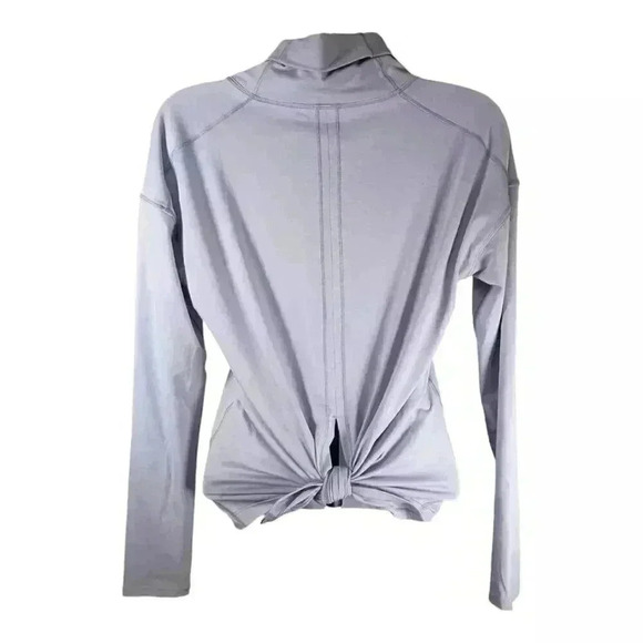 Lululemon Turtleneck Top Tee Shirt Long Sleeve Tie Back Lavender High Neck 6 -8 - Picture 2 of 4